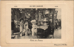 Carte postale ancienne Paris Au Bon Marhce Salon de Lecture
                                                                     à Paris 7e
                                