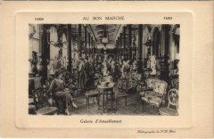 Carte postale ancienne Paris Au Bon Marhce Galerie de l'Ameublement
                                                                     à Paris 7e
                                