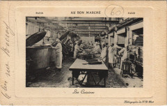 Carte postale ancienne Paris Au Bon Marhce Les Cuisines
                                                                     à Paris 7e
                                
