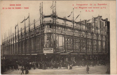 Carte postale ancienne Paris Grand Bazar de la Rue de Rennes inauguration
																	 à Paris 6e
								