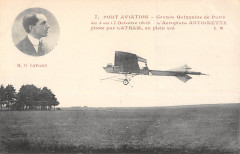 Port Aviation Gde Quinzaine De Paris 1909 Aeroplane Antoinette Pilote Par La