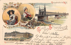 Gruss Aus Strassburg - Cpa Precurseur à Russ
