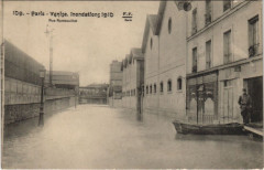 Inondations 1910 Paris Rue Rambouillet
