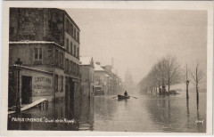 Paris inondé - Quai de la Rapée à Paris 12e