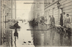 Inondations 1910 Paris Rue de l'universite