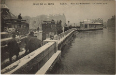 Inondations 1910 Paris Pont de l'Archeveche