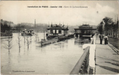 Inondations 1910 Paris Gare de Labourdonnais