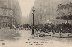 Inondations 1910 Paris Rue de l'Isly