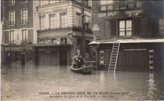 Inondations 1910 Paris Quai de la Tournelle