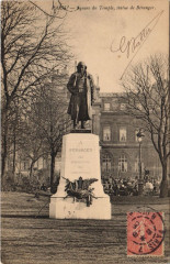Paris 3e Square du Temple Statue de Beranger à Paris 3e