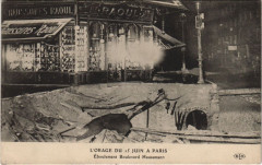 Paris 8e Orage du 15 Juin Bd Haussmann Eboulement à Paris 8e
