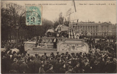 Paris Mi-Careme 1905 Char de l'Auto vu de profil