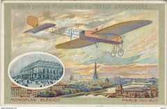 Paris (1e) Monoplan Bleriot Magasins de Belle Jardiniere Aviation à Paris 1er