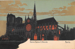 Paris Rare Cpa Faisant Partie Certainement D'Un Puzzle Notre Dame D'Absid