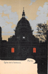 Paris Rare Cpa Faisant Partie Certainement D'Un Puzzle Eglise Sorbonne