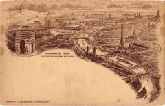 Carte postale ancienne Panorama de Paris - Vue prise des hauteurs de Saint-Cloud
                                                                     à Saint-Cloud
                                