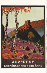 Auvergne - Chemins de Fer d'Orleans - Advertising Card