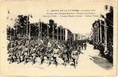 Paris Fetes de la Victoire 14 Juillet 1919 Avenue Champs-Elysees