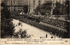 Paris Fete de l'independance Americaine 4 Juillet 1918