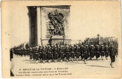 Paris Fetes de la Victoire 14 Juillet 1919 Marins Americains