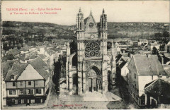 Vernon Eglise Notre-Dame et Vue sur les Collines du Vernonnet à Vernon