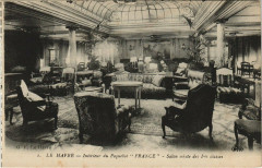 Intérieur Paquebot France Salon mixte Ires Classes Ships