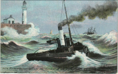 Remorqueur allant du devant d'un trois Ships