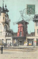 Carte postale ancienne Le Moulin Rouge
                                                                     à Paris 9e
                                