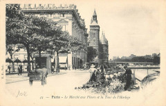 Paris Le Marche Aux Fleurs Et Tour De L'Horloge