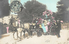 Carnaval De Nice Carte Photo Attelage Fleuri N°2 à Nice