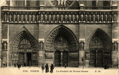 Paris 4e Le Portail de Notre Dame à Paris 4e