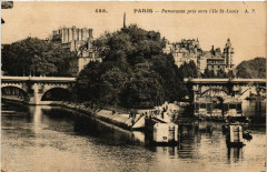 Paris 4e Panorama pris vers l'Ile Saint-Louis à Paris 4e
