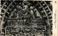 Paris 4e Notre Dame facade Tympan du Portail central à Paris 4e