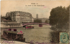 Paris 4e La Seine a l'Ile Saint-Louis à Paris 4e