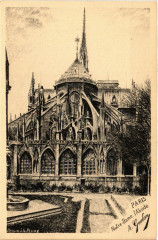 Paris 4e Notre-Dame - L'Abside à Paris 4e