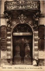Paris 4e Rue Saint-Louis en l'Ile-Hotel Chenizot à Paris 4e