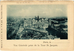Paris 4e Vue générale prise de la Tour Saint-Jacques à Paris 4e