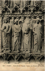 Paris 4e Notre-Dame - Facade Statues du Portail de Gauche -
																					75004 Paris 4e
																			