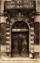 Paris 4e Rue Saint-Louis en l'Ile-Hotel Chenizot -
																					75004 Paris 4e
																			