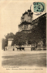 Paris 4e Monument d'Etienne Marcel. Quai de l'Hotel de Ville à Paris 4e