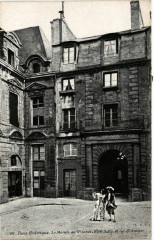 Paris 4e Le Marais au 17e siécle. Hotel Sully Rue Saint-Antoine à Paris 4e