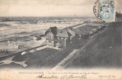 Trouville Sur Mer La Digue Et Jetee Promenade Jour De Tempete -
																					14360 Trouville-sur-Mer
																			