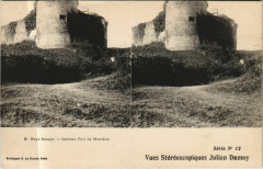 Mauleon Chateau Fort - Stereo Postcard