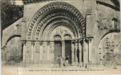 Morlaas Portail de l'Eglise -
													64 Pyrénées Atlantiques
												