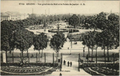 Angers Vue Generale du Mail et le Palais de Justice à Angers