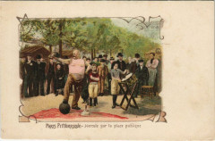 Litho Paris Hercule sur la place publique