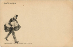 Camelots de Paris Journaux Porteur aux Kiosques