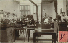 Carte photo Paris Atelier de roulage des bobines