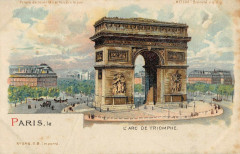 Paris Cpa Illustrateur Arc De Triomphe (cpa a système)