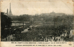 Carte postale ancienne Fête de l'indépendance Américaine à Paris le 4 Juillet 1918
                                                                     à Paris 1er
                                